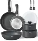 Induction Cookware Set 13 Pieces, Nonstick Pots and Pans Set with Removable Hand