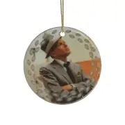Frank Sinatra Porcelain Christmas Ornament - Italian Legend Singer -Double Sided
