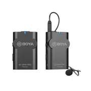 2pc Boya By-WM4 Pro Wireless Microphone System Lapel For Phone/DSLR Black