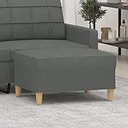 Footstool Dark Grey 70x55x41 cm Fabric Comfortable Ottoman Home Decor Furniture