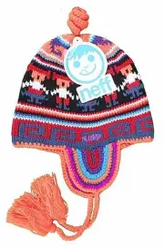 Neff Headwear Unisex Llama Neon Orange Wildstyle Beanie w Tassels W11180 NWT