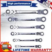 Universal SAE Metric Ratcheting Combination Wrench Set Extra Long Metric Stubby