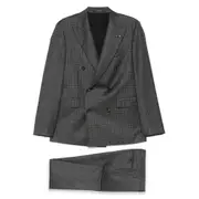 [Tagliatore] Tagliatore Virgin-wool Double-breasted Suit 48 IT GREY