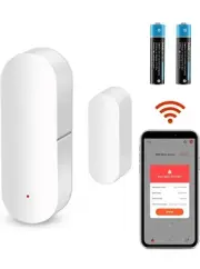 WiFi Smart Door Sensor, Wireless Door Window Detector Alarm with 2 Batteries,...