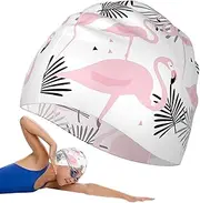Swimming Head Cap - Silicone Waterproof Hat, Non-Slip Comfortable Design | Long Hair Swim Cap, Stretchable Training Cap with Supportive Fit, Ideal for Pool Activities, Offering Protection and Comfort