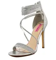 Betsey Johnson Kora Women US 5.5 Silver Sandals