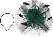 [COMPUKAS] Tea Party Fascinator Headpiece for Women Elegant Mesh Plumage Design for Weddings Anniversaries Cosplay Performances Comfortable Durable Headband