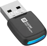 Veulrn USB WiFi 6 Network Card 286Mbps 802.11ax USB Dongle 2.4GHz WiFi LAN Adapter Driver Free for PC Laptop
