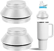 Tumbler Adapter for Cup 40oz to Cirkul, Bottle Adapter with Seal Ring, Portable Tumbler Adapter with Excellent Texture Mug Adaptor, Use Flavor Cartridges with Tumbler (2 pcs)