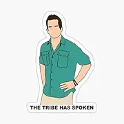 CBS Survivor Jeff Probst- The Tribe Has Spoken Sticker - Sticker Graphic - Auto, Wall, Laptop, Cell, Truck Sticker for Windows, Cars, Trucks
