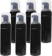 150ml Empty Foam Pump Bottle, 5oz Foaming Dispenser Soap Plastic Container for Facial Cleanser Shampoo Hand Soap (Black)
