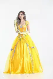 Halloween Costume Adult Beauty And The Beast Belle Princess Dress Belle Princess High Quality XXL