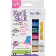 Kwik Stix Tempera Paint 6/Pkg-Metallic (Pack of 3)