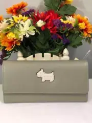 NWT RADLEY LONDON Heritage Matinee Light Pastel Green Leather Flap Long Wallet