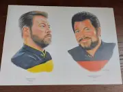 Star Trek TNG Lieutenant Riker Limited Edition Lithograph Print 1998 Crabtree
