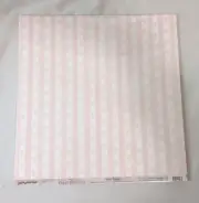 Holly Pond Hill Unopened package 12" x 12" Scrapbook Paper Vintage Rosy Stripe