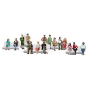 Woodland Scenics 1/87 HO Scale Hand Painted 16 PASSENGERS Scenic Accents A1908