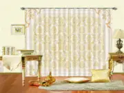 Fine Brown Grain Noble 3D Curtains Blockout Photo Printing Curtains Drape Fabric