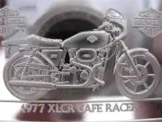 1.4-OZ.999 SILVER1977 CAFE RACER) 2ND EDITION ANNIV BAR HARLEY DAVIDSON+GOLD