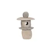 A.FRESCO Balinese Stone Lantern Garden/Patio Ornament Decor 37x37cm Grey