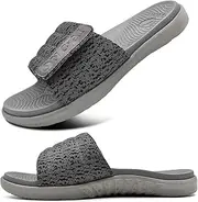 [ONCAI] Slide Sandals for Mens Open Toe Adjustable Straps Athletic Orthotic Plantar Fasciitis Summer Sport Slide with Comfy Arch Support Footbed Size 7-13