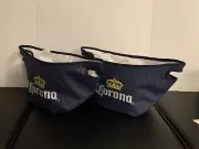 Two Corona Heavy Duty Collapsible Blue Ice Bucket Coolers Blue New No Tags