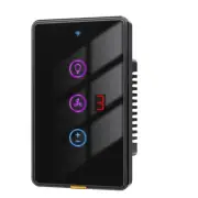 Tuya Smart WiFi Fan Light Switch Touch Wall Panel Voice Control APP8494