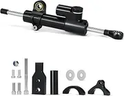 Yemanren-KK Motocycle Adjustable Damper Steering Stabiliz Handlebar Stabilizer Shock Absorbers For Honda Forza350 Forza 350 NSS 350 NSS350 Accessories (Black)