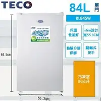 在飛比找PChome商店街優惠-TECO 東元 84L 直立式冷凍櫃 RL84SW