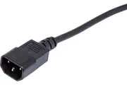 Powertran 0.15m IEC C14 To 3 Pin 240V Socket 10A Appliance Mains Power Cable