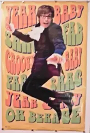 AUSTIN POWERS YEAH BABY vintage poster 23" X 35" (b72)