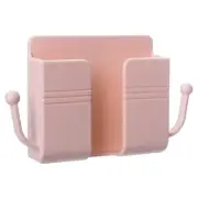 Pink Wall Mounted Box Remote Control Phone Organizer Mobile Plug Holder Stand US
