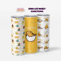 在飛比找蝦皮購物優惠-可愛的 Gudetama Sanrio 保溫瓶 - 600m