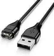 Smartwatch Charging Cable Replacement Charger Cable USB Charging Cable Compat Active 3 / Fen 5 5S 5X / foreerner 245 935 645 Approach 60 Watch Charger Black One Size