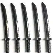 LEGO® Ninjago Black Katana Sword Ninja Samurai Warrior Minifigure Weapon x 5