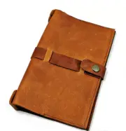fit A5 21x14.5x3cm book notebook jacket cover slipcase bag leather brown W1044