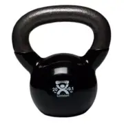Fabrication Enterprises 10-3195 Cando Kettlebell Vinyl-Coated Black - 20 lbs