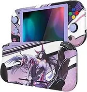 PlayVital ZealProtect Protective Case for Nintendo Switch Lite, Hard Shell Ergonomic Grip Cover for Switch Lite w/Screen Protector & Thumb Grip Caps & Button Caps - Neko Mecha