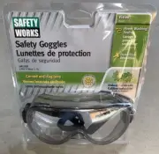 Industrial Grade Safety Goggles Curved Anti-Fog Clear Lens Lab Eye Protection