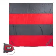 ENO Islander Blanket - Lightweight Travel Blanket for Camping - Red/Charcoal