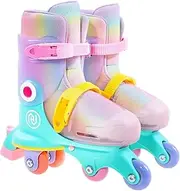 Roller Skates for Kids, Adjustable Convertible 2-in-1 Skates, Age 3-7,Junior Size 7-12, Tri-Wheels to Inline Skates 3 Wheels, Roller Blades for Boys Girls Toddler