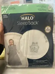 HALO Sleepsack Micro Fleece Wearable Blanket, TOG 1.0, Owls Cream Small