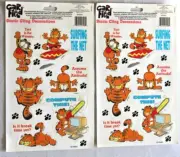 2 Packets of Garfield Static Cling Stickers/Decorations