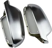 Matt Chrome Mirror Cover Rearview Side Mirror Cap Compatible For Audi A3 A4 A5 B8.5 B8K 2011-2016 8F0857527B 8F0857528B