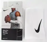 Nike Dri-Fit Arm Sleeves Compression Mens S/M White/Black