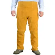 Welding Safety Chaps Leather Apron Style Adjustment Split Leg Fire & Wear Res...