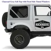 1986-1994 Suzuki Samurai Charcoal Gray Soft Top and Fixed Side Tinted Windows