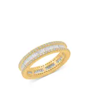 Bloomingdale's Fine Collection Diamond Round & Baguette Eternity Band in 14K Yellow Gold, 1.0 tcw