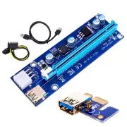 PCIE Riser Gold USB Riser 009S GPU Dual 6Pin Adapter SATA 15pin for Miner