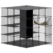 Advwin Large Cat Cage 4 Tier DIY Pet Crate Cat Villa Cat Enclosure